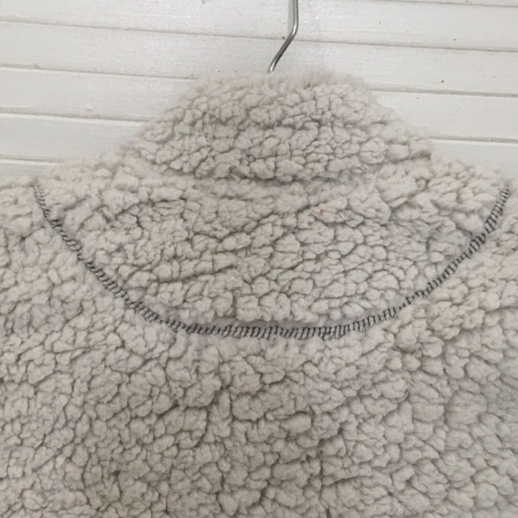 7 For All Mankind Sherpa Fleece Sweater Jacket 5/6 - Picture 5 of 8